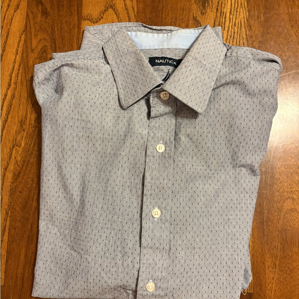 Nautica Light Gray Men's Dress Shirt